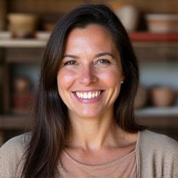 Retrato de Elena Castillo en su taller